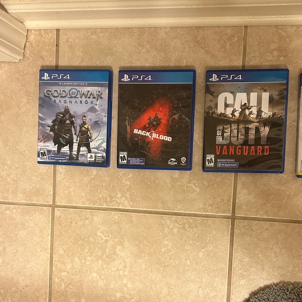 PlayStation 4 Game Collection - God of War, Back 4 Blood, Call of Duty VanguardP